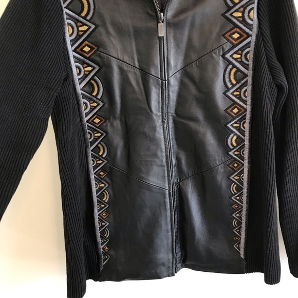 Bob Mackie | Embroidered Leather Jacket - Picture 5 of 7